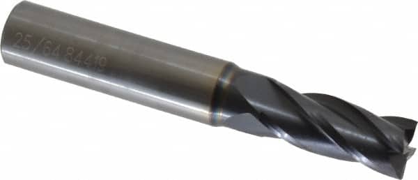OSG 25/64, 1 LOC, 7/16 Shank Diam, 23/4 OAL, 4 Flute, Solid Carbide Square End Mill
