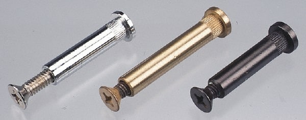 MSC #1224 Thread Screw & Barrel, Flat Head, Phillips Drive, Brass Tamper Resistant Security Sex Bolt & Binding Post