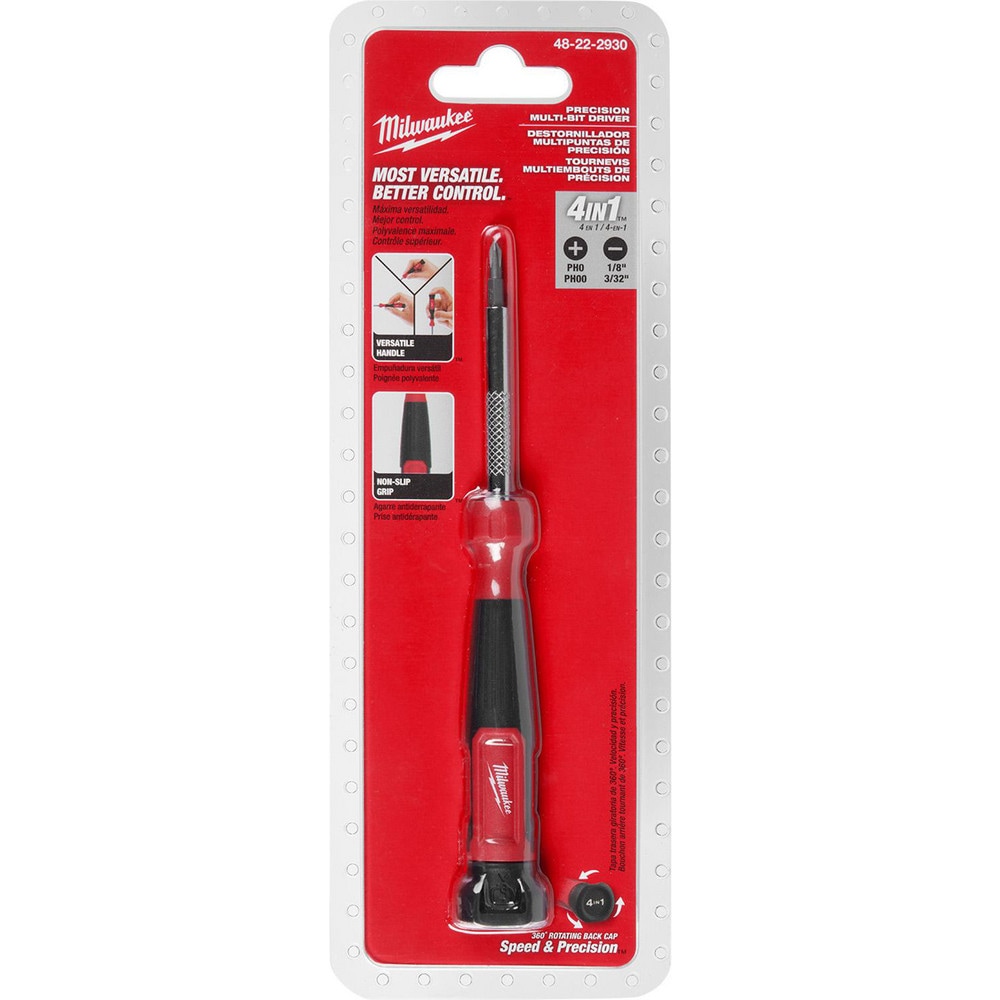 Bit Screwdrivers; Type: MultiBit Screwdriver ; Tip Type: Multi ; Drive Size (TXT): #0,#00,1/8,3/32 ;
