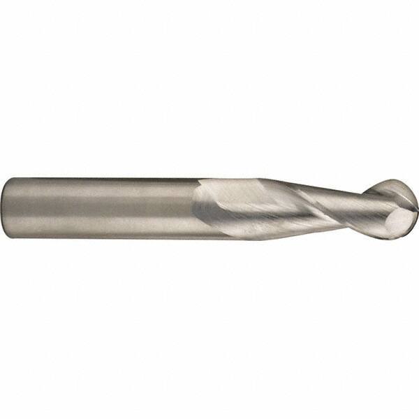 SGS 3mm Diam, 8mm LOC, 2 Flute Solid Carbide Ball End Mill