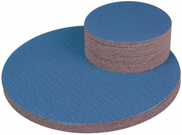 SUPERIOR ABRASIVES 30 Diam, 50 Grit Zirconia Alumina Adhesive PSA Disc