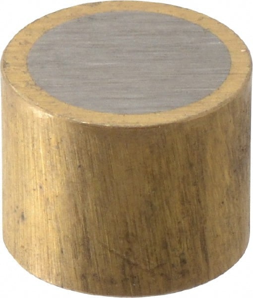 MAG-MATE 5/16 Diam x 1/4 High, 0.06 Lb Average & 0.12 Lb Max Pull Force, Brass Alnico Shielded Magnet