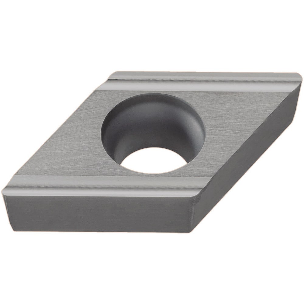 MITSUBISHI Turning Inserts; Insert Style: DCET ; Insert Size Code: 3 ; Insert Shape: Rhombic 550 ; Included Angle: 55.00 ; Inscribed Circle (Decimal Inch): 0.3750 ; Corner Radius (Decimal Inch): 0.0000