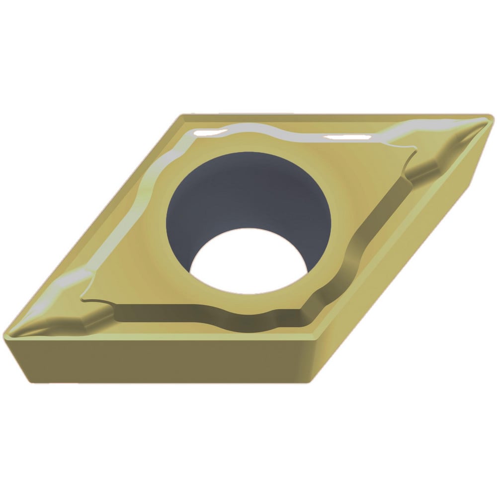 MITSUBISHI Turning Inserts; Insert Style: DCMT ; Insert Size Code: 3 ; Insert Shape: Rhombic 550 ; Included Angle: 55.00 ; Inscribed Circle (Decimal Inch): 0.3750 ; Corner Radius (Decimal Inch): 0.0312