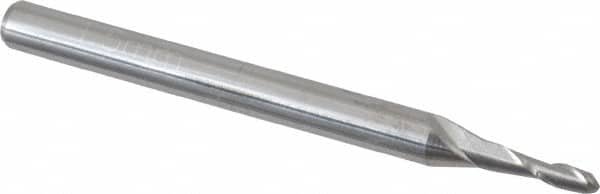 ACCUPRO 1.5mm Diam, 6mm LOC, 2 Flute Solid Carbide Ball End Mill