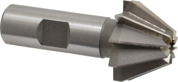 MSC 11/4 Large x 1/2 Small Diam, 25/32 Width of Cut, 60&deg; Included Angle, 10 Teeth, High Speed Steel Face Angle Cutter