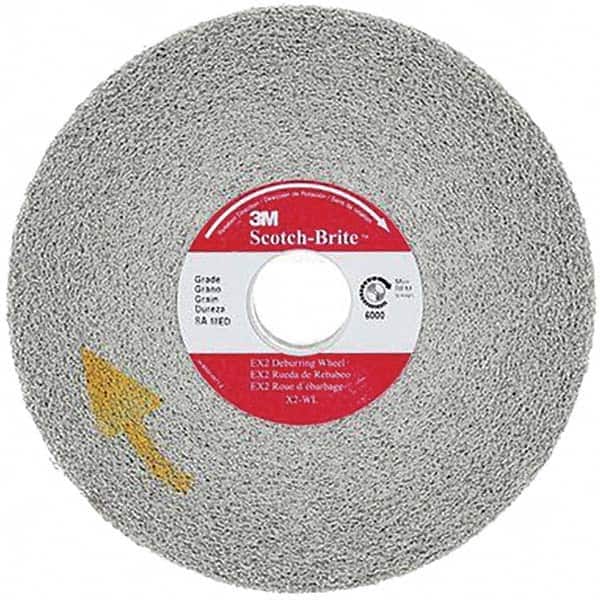 3M MMM 8 Diam, 1 Face Width, 3 Center Hole, Fine Grade, Silicon Carbide Deburring Wheel