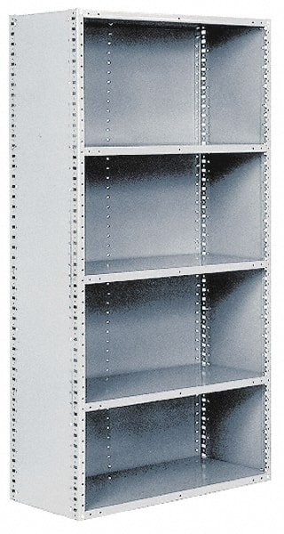 HALLOWELL 6 Shelf, 500 Lb. Capacity, Closed Shelving AddOn Unit