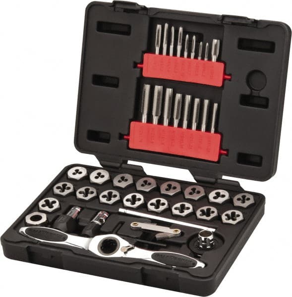 GEARWRENCH M3x0.50 to M12x1.75 Tap, M3x0.50 to M12x1.75 Die, BSP, Metric Coarse, Metric Fine, Tap and Die Set