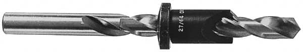VERNON 5/8 Cutter Diam, 23/64 Drill Compatibility, 5/16 Collar Thickness, Adjustable Depth Drill Countersink