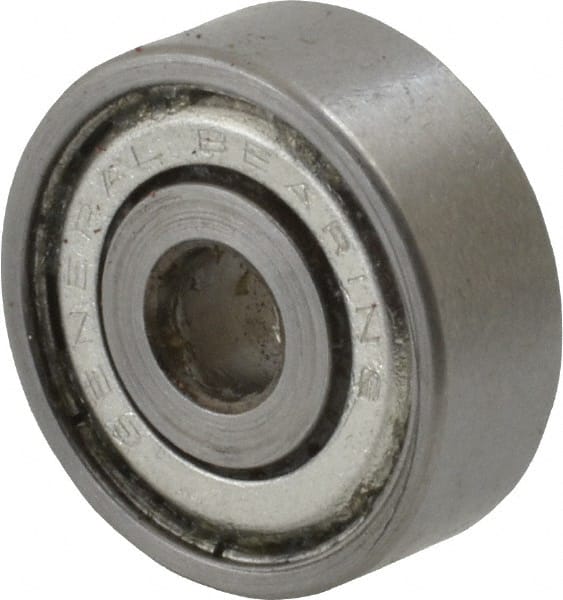 MSC INDUSTRIAL 3/16 Bore Diam, 11/16 OD, Double Shield Unground Retainer Type Radial Ball Bearing
