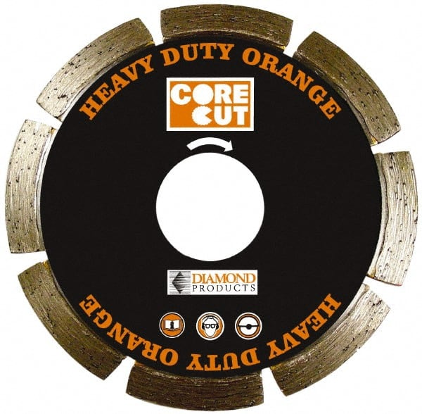 CORE CUT 5 Diam, 20mm Arbor Hole Diam, Wet & Dry Cut Saw Blade
