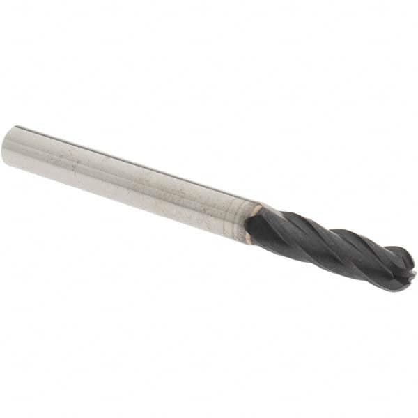 OSG 3/16 Diam, 5/8 LOC, 4 Flute Solid Carbide Ball End Mill