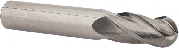 OSG 31/64 Diam, 1 LOC, 4 Flute Solid Carbide Ball End Mill