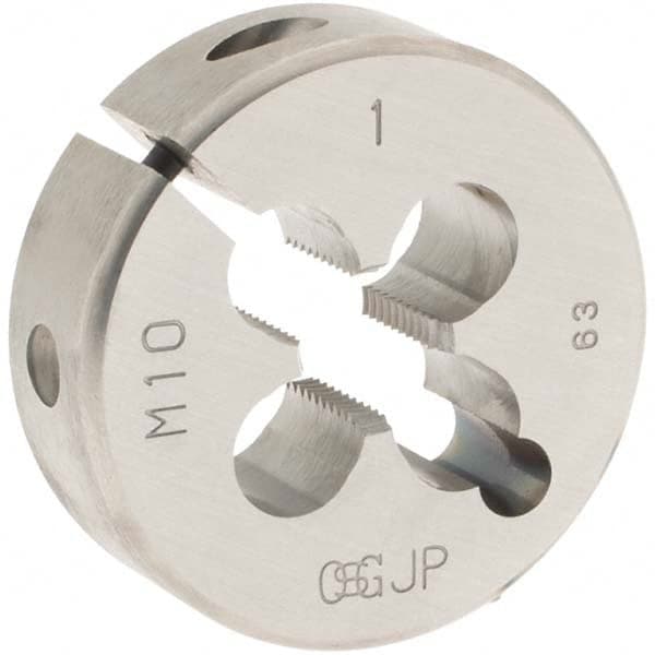 OSG M10x1.00 Metric Fine High Speed Steel Round Adjustable Die