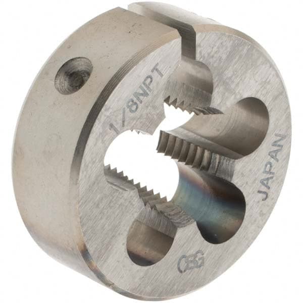 OSG 1/827 NPT x 1 OD Round Adjustable Pipe Die
