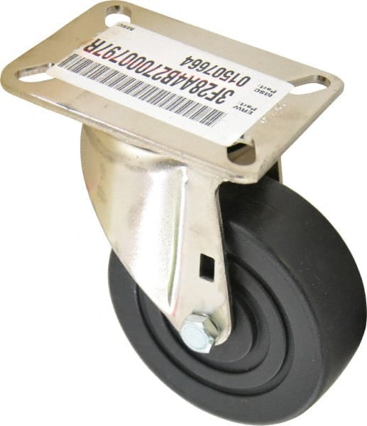 E.R. WAGNER 4 Diam x 13/8 Wide x 53/8 OAH Top Plate Mount Swivel Caster