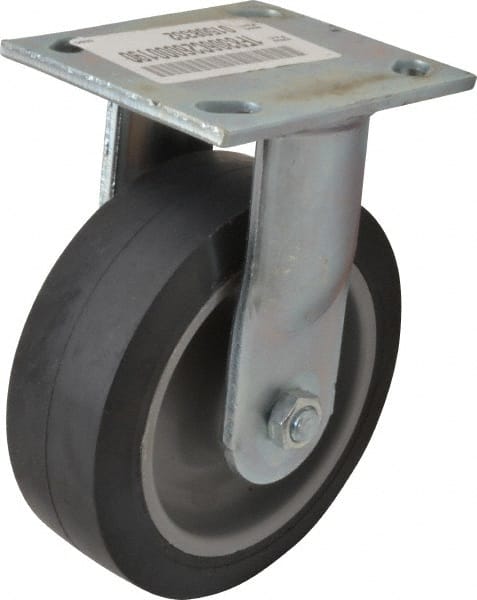 E.R. WAGNER 6 Diam x 2 Wide x 71/2 OAH Top Plate Mount Rigid Caster