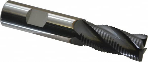 SGS 3/4 Diam, Coarse Pitch, 15/8 LOC, 4 Flute Solid Carbide 0.06 Corner Radius Roughing End Mill