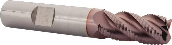 SGS 1/2 Diam, Coarse Pitch, 1 LOC, 4 Flute Solid Carbide 0.06 Corner Radius Roughing End Mill