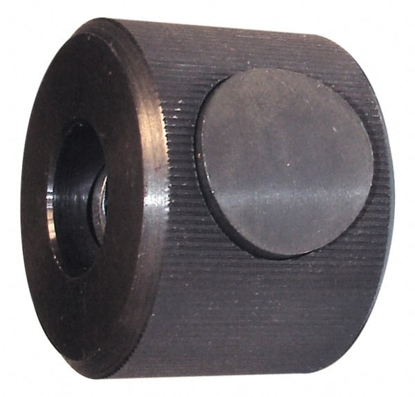 MORTON MACHINE WORKS 5/811 UNC Thread, Black Oxide Finish, Steel Round Knurled Push Button Thumb Nut