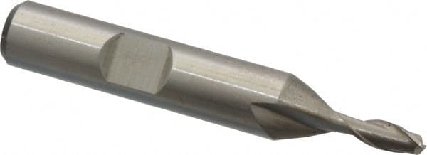 MSC INDUSTRIAL 5/32, 7/16 LOC, 3/8 Shank Diam, 25/16 OAL, 2 Flute, High Speed Steel Square End Mill