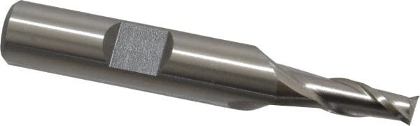 MSC INDUSTRIAL 13/64, 7/16 LOC, 3/8 Shank Diam, 25/16 OAL, 2 Flute, High Speed Steel Square End Mill
