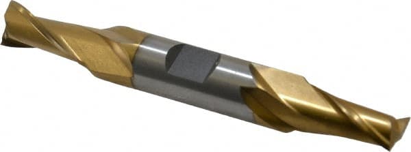 MSC INDUSTRIAL 13/32, 13/16 LOC, 1/2 Shank Diam, 33/4 OAL, 2 Flute, High Speed Steel Square End Mill