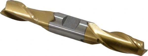 MSC INDUSTRIAL 9/16, 11/8 LOC, 5/8 Shank Diam, 41/2 OAL, 2 Flute, High Speed Steel Square End Mill