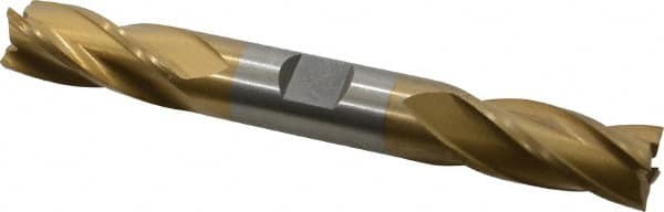 MSC INDUSTRIAL 5/8, 13/8 LOC, 5/8 Shank Diam, 5 OAL, 4 Flute, High Speed Steel Square End Mill