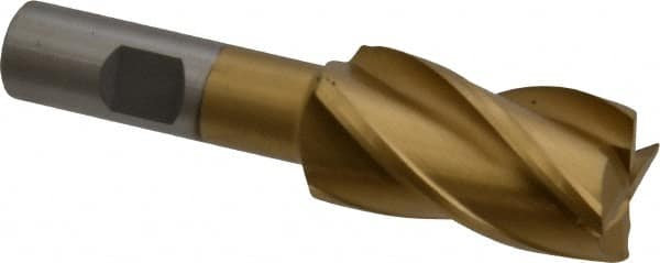 MSC INDUSTRIAL 1, 17/8 LOC, 5/8 Shank Diam, 4 OAL, 4 Flute, High Speed Steel Square End Mill