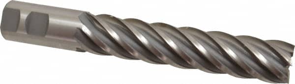 MSC INDUSTRIAL 11/4, 6 LOC, 11/4 Shank Diam, 81/2 OAL, 6 Flute, High Speed Steel Square End Mill