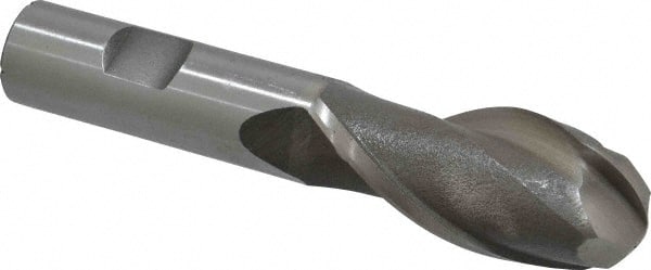 MSC INDUSTRIAL 1 Diam, 21/4 LOC, 2 Flute High Speed Steel Ball End Mill
