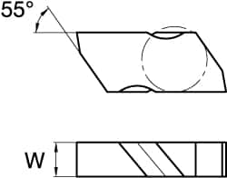 KENNAMETAL 3NBD Grade K313, 4.95mm Cutting Width Carbide Grooving Insert