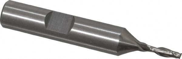 MSC INDUSTRIAL 3mm, 5/16 LOC, 3/8 Shank Diam, 25/16 OAL, 2 Flute, Cobalt Square End Mill