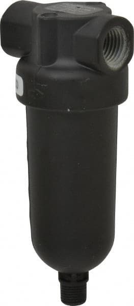 NORGREN 1/4 Port, 41/4 High x 1.63 Wide Miniature Filter with Metal Bowl, Automatic Drain
