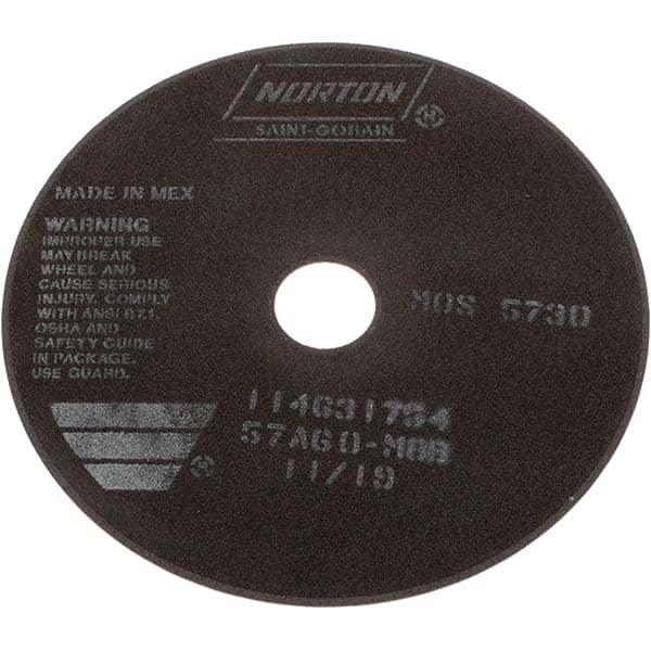 NORTON 8 x 1/16, 11/4 Hole 60 Grit Aluminum Oxide Cutoff Wheel