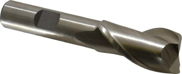 MSC INDUSTRIAL 3/4, 15/16 LOC, 1/2 Shank Diam, 35/16 OAL, 2 Flute, Cobalt Square End Mill