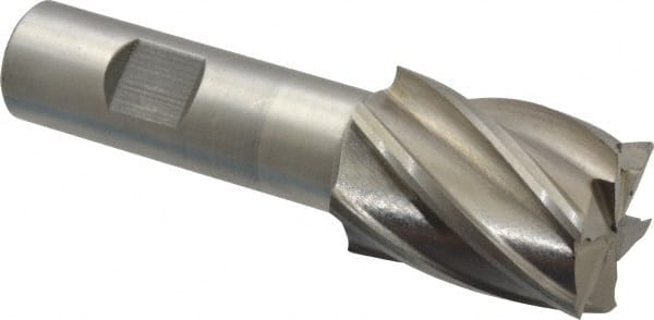 MSC INDUSTRIAL 11/8, 11/2 LOC, 3/4 Shank Diam, 37/8 OAL, 6 Flute, Cobalt Square End Mill