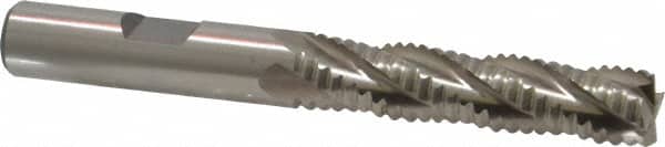 MSC INDUSTRIAL 3/8 Diam, Coarse Pitch, 15/8 LOC, 4 Flute Cobalt Roughing Square End Mill