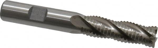MSC INDUSTRIAL 1/2 Diam, Coarse Pitch, 15/8 LOC, 4 Flute Cobalt Roughing Square End Mill
