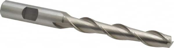 MSC INDUSTRIAL 7/16, 23/4 LOC, 1/2 Shank Diam, 43/4 OAL, 2 Flute, High Speed Steel Square End Mill