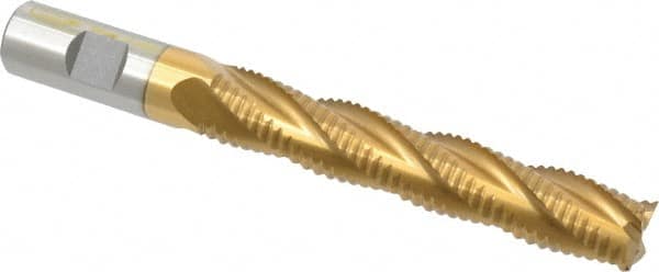 MSC INDUSTRIAL 3/4 Diam, Coarse Pitch, 41/8 LOC, 4 Flute Cobalt Roughing Square End Mill
