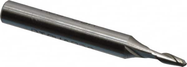 MSC 0.085 Diam, 0.255 LOC, 2 Flute High Speed Steel Ball End Mill