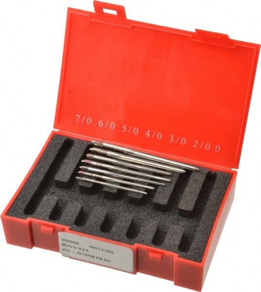 MSC #0 to #7 Pin, Straight Shank, Taper Pin Reamer Set