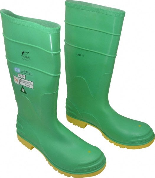 DUNLOP PROTECTIVE FOOTWEAR Mens Size 13 Steel Toe PVC Knee Boot