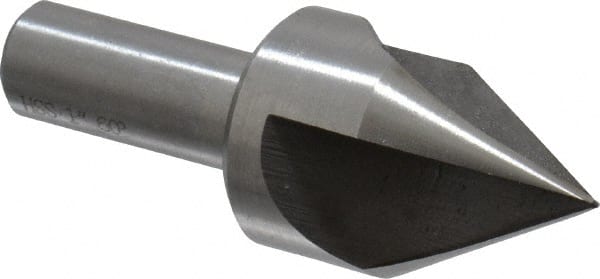 MSC INDUSTRIAL 1 Head Diam, 1/2 Shank Diam, 3 Flute 60&deg; High Speed Steel Countersink