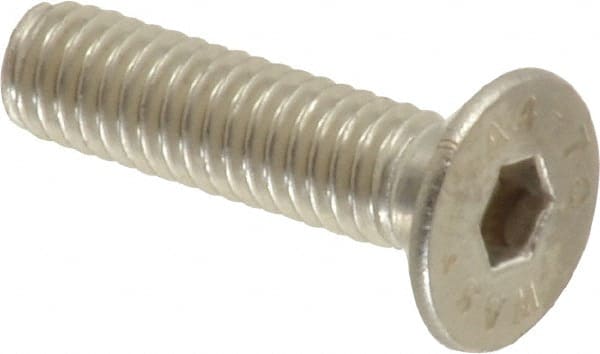 MSC INDUSTRIAL M4x0.70, 16mm Long, Metric Coarse Hex 90&deg; Flat Cap Screw