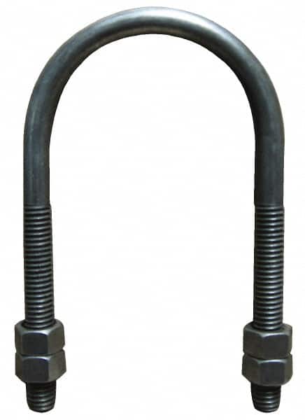 EMPIRE 3/410 UNC, 115/8 Long, Round U Bolt Clamp with No Mount Plate for 10 Pipe