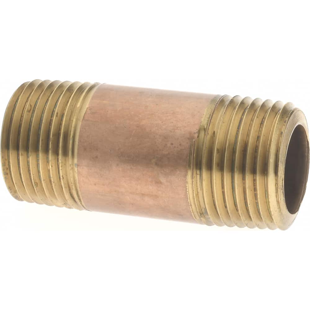 MERIT BRASS 11/2 Long, 3/8 Pipe Threaded Brass Pipe Nipple